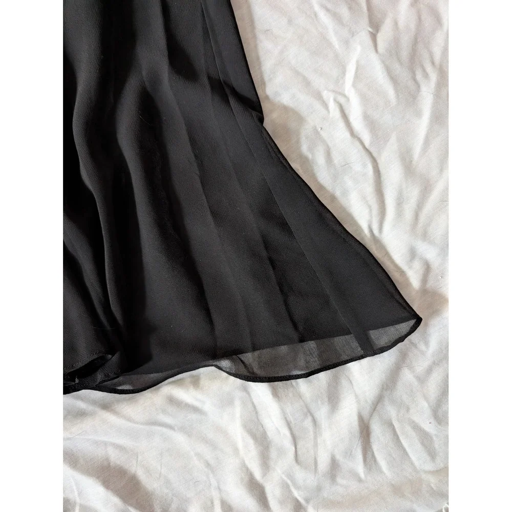 EVA BLUE Black Beaded Strap V Neck Sheath Dress Women‎ Size 12
